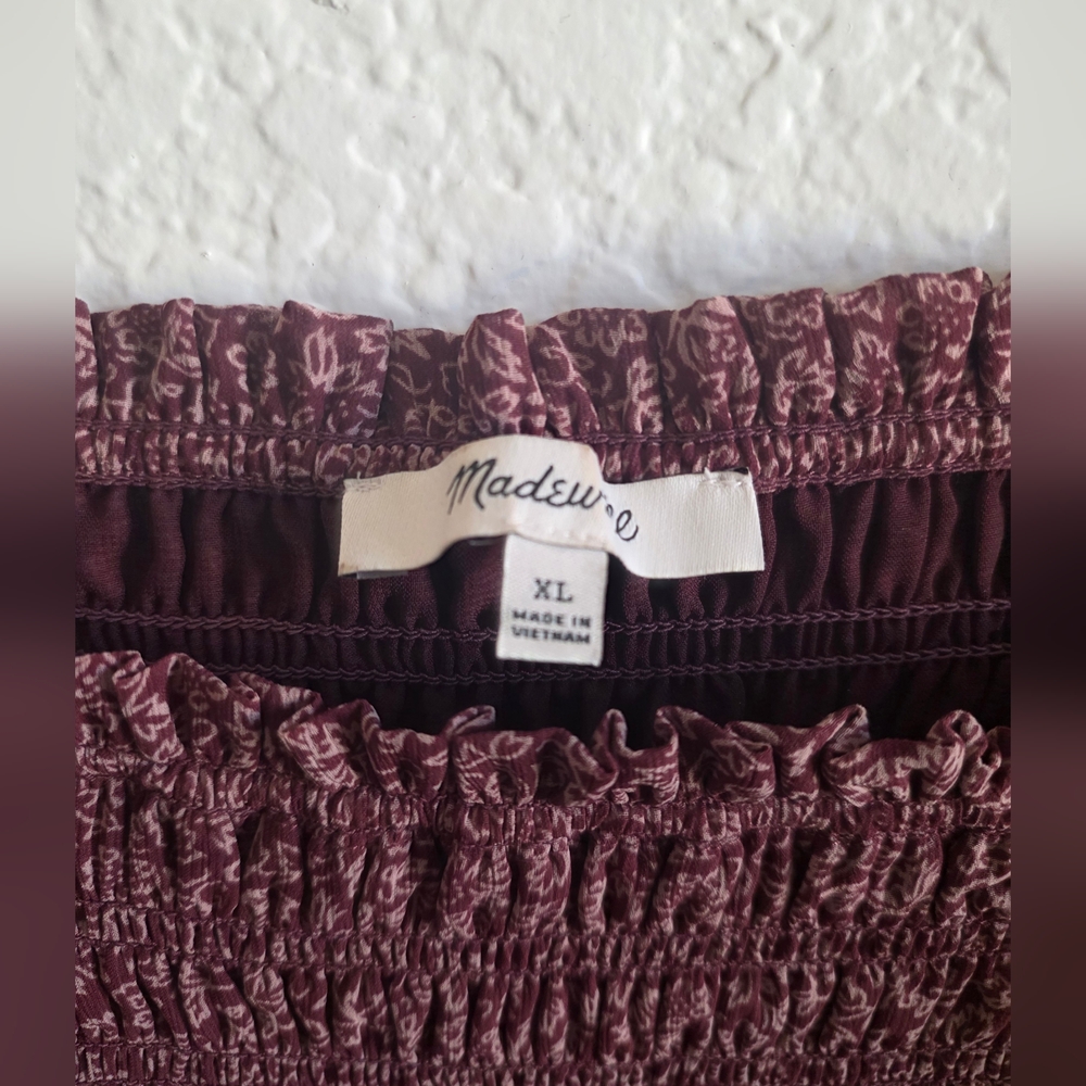 MADEWELL Womens Off The Shoulder Blouse In XL - Picture 2 of 2